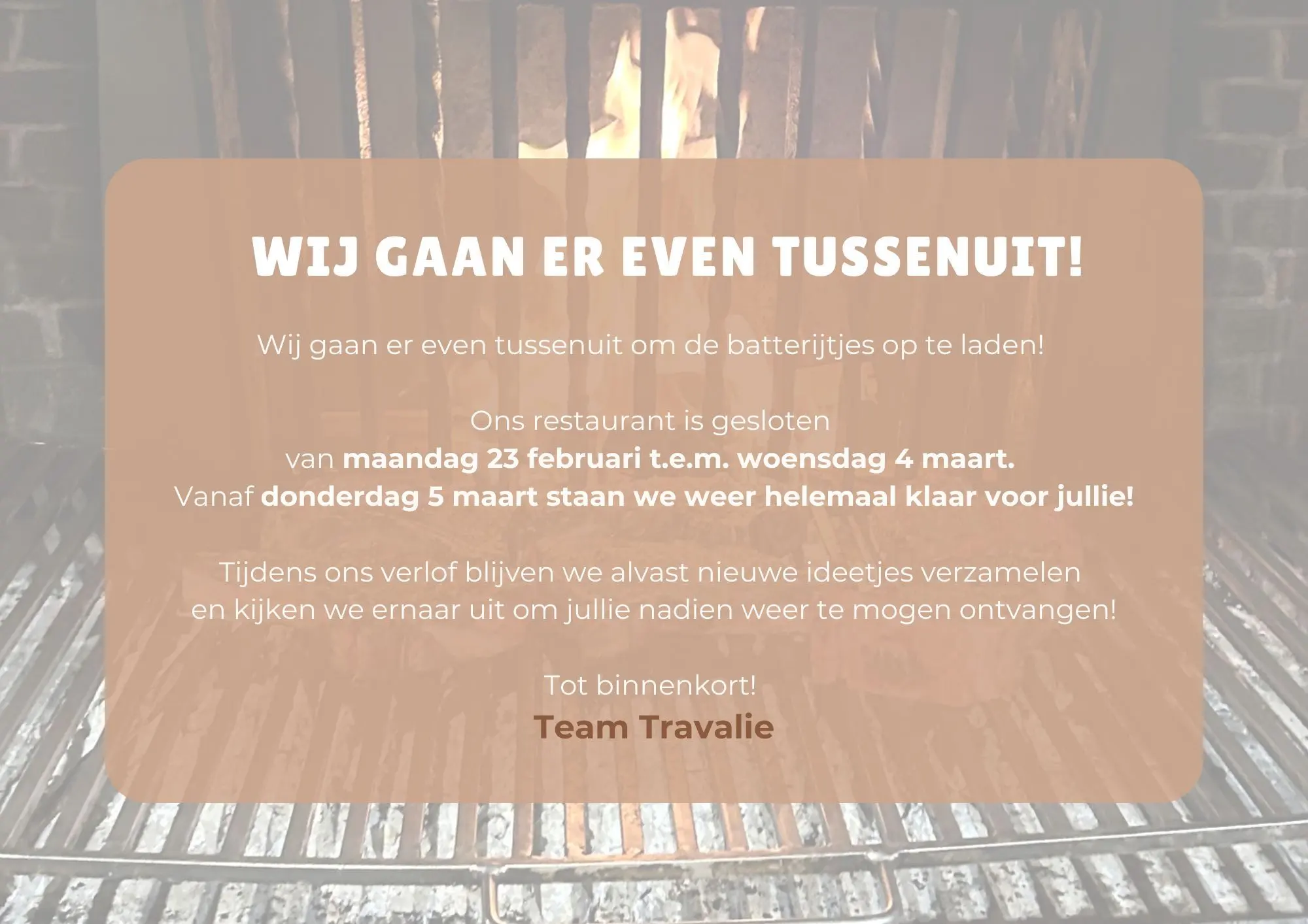 Uitzonderlijke sluitingsdag